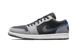 Air Jordan 1 Low Crater Black Grey - DM4657-001