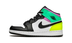 Air Jordan 1 Mid Pastel Black Toe - 554725-175