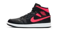 Air Jordan 1 Mid Black Siren Red - BQ6472-004