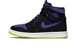Air Jordan 1 High Zoom Air CMFT Black Court Purple Lemon Venom - CT0979-001