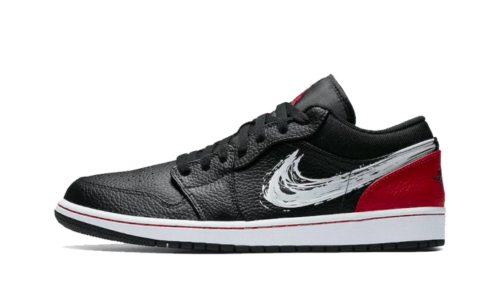 Air Jordan 1 Low Brushstroke Swoosh Black - DA4659-001 3 Air Jordan 1 Low Brushstroke Swoosh Black - DA4659-001
