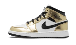 Air Jordan 1 Mid White Metallic Gold - DC1419-700
