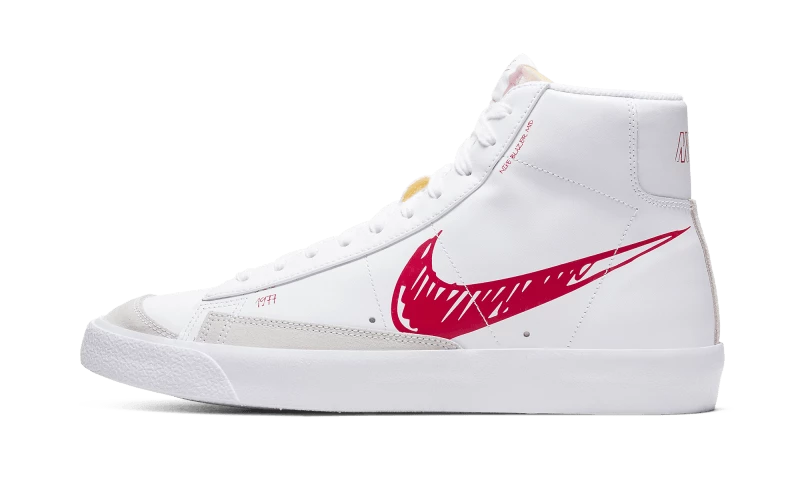 Nike Blazer Mid Sketch Red Swoosh - CW7580-100 3 Nike Blazer Mid Sketch Red Swoosh - CW7580-100