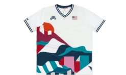 Nike Parra USA Federation Kit Crew Jersey White Brave Blue - OS-4